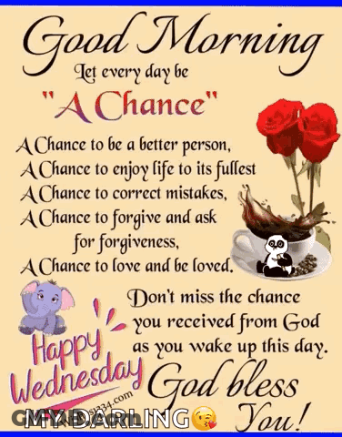 A Good Morning Let Every Day Be A Chance A Chance To Be A Better Person GIF
