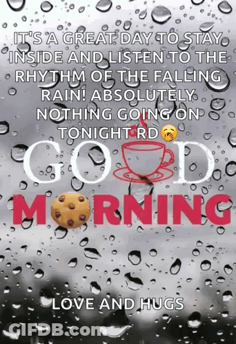 A Good Morning Message With A Cookie And A Cup Of Coffee GIF