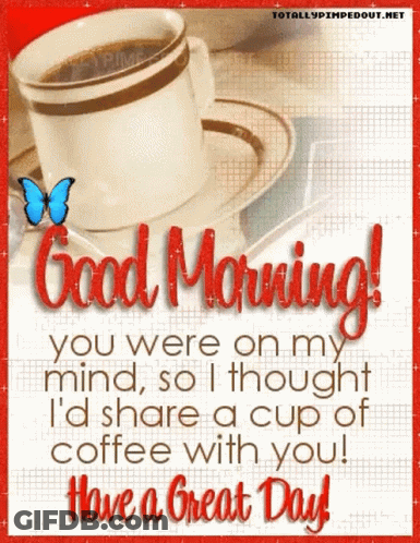 A Good Morning Message With A Cup Of Coffee GIF