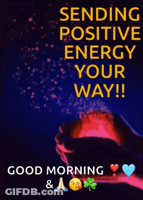 A Good Morning Message With A Picture Of A Person Holding A Candle . GIF