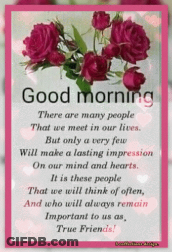 A Good Morning Message With A Picture Of Roses GIF