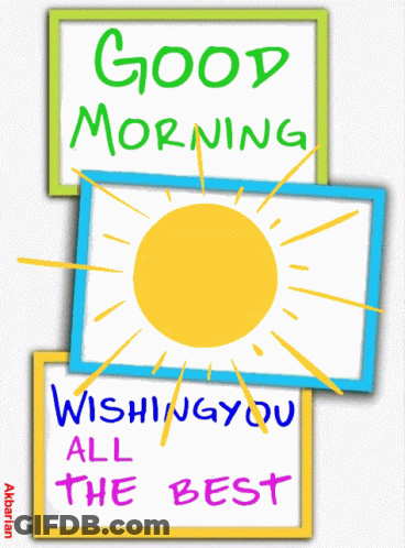 A Good Morning Wishing You All The Best Sign GIF