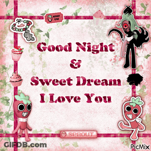 A Good Night And Sweet Dream I Love You Card GIF