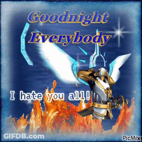 A Goodnight Everybody I Hate You All Greeting Card GIF