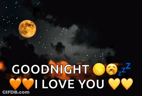 A Goodnight I Love You Card With A Full Moon GIF