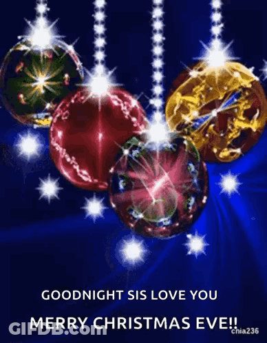 A Goodnight Sis Love You Merry Christmas Eve GIF