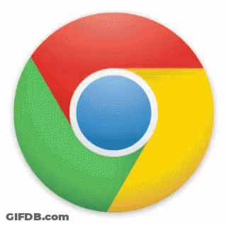 A Google Chrome Icon With A Blue Circle In The Middle GIF