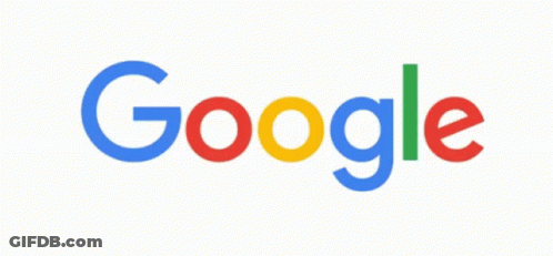 A Google Logo With A White Background And Red Yellow And Blue Letters GIF