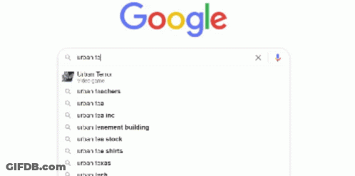 A Google Search For Urban Terror Is Displayed GIF