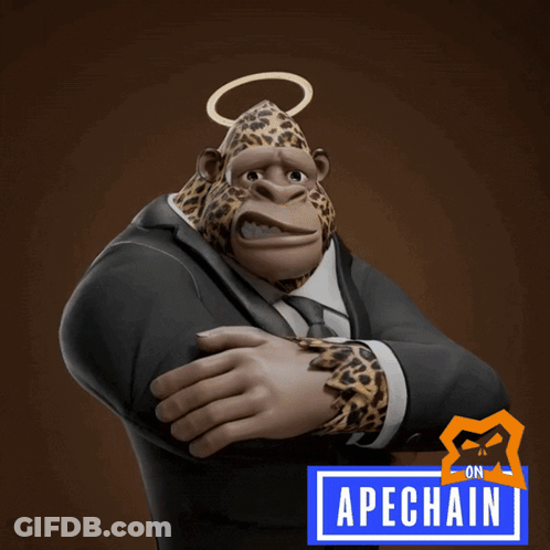 Gorilla In Suit Drinking Cup Gee M Geez Text GIF