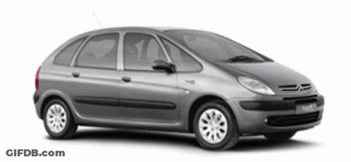 A Gray Car With The Word Citroen On The Front GIF