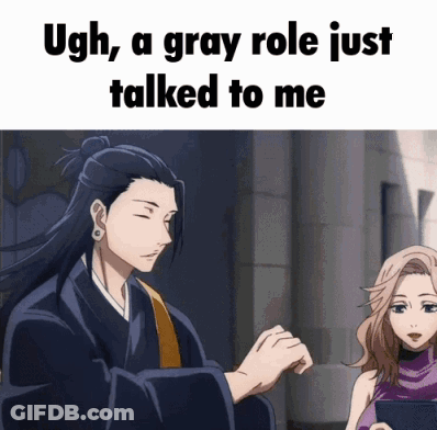 A Gray Role Just Talked To Me With A Picture Of A Man And Woman GIF