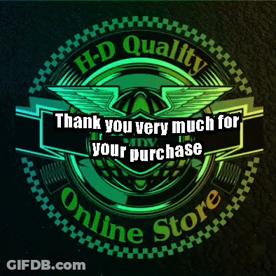A Green And Black Logo That Says " Hd Quality Online Store " GIF