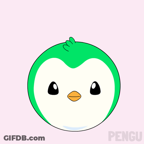 A Green And White Penguin Giving A Thumbs Up With The Word Ok Above It GIF