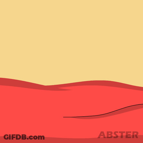 A Green And White Penguin Peeking Over A Red Blanket With Abster Written On The Bottom GIF