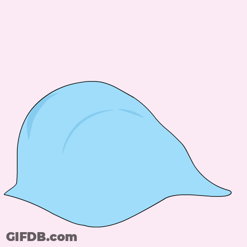 A Green And White Penguin With A Blue Bow On Its Head Is Sleeping Under A Blue Blanket GIF