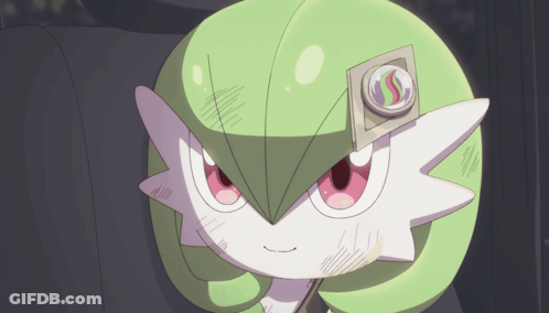 A Green And White Pokemon With A Badge That Says Ss On It GIF