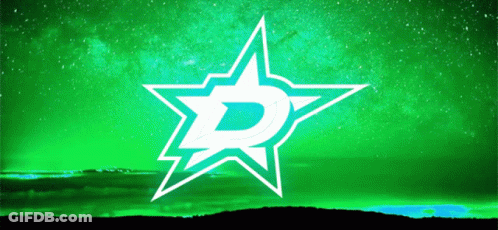 A Green And White Star With The Letter D In The Middle GIF