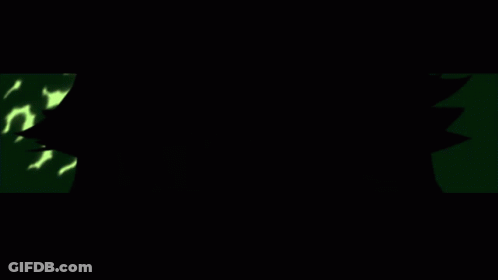 A Green And Yellow Background With A White Light Coming Out Of It GIF