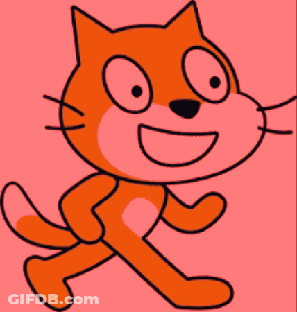 A Green And Yellow Cartoon Cat Is Smiling And Walking On A Yellow Background GIF