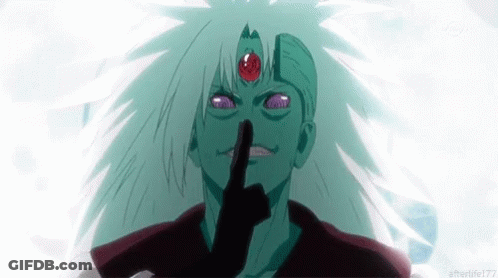 A Green Anime Character With Purple Eyes Is Holding His Finger To His Lips . GIF