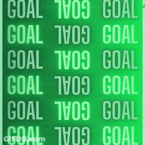 A Green Background With The Word Goal In White GIF