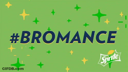 A Green Background With The Words #Brromance Written On It GIF