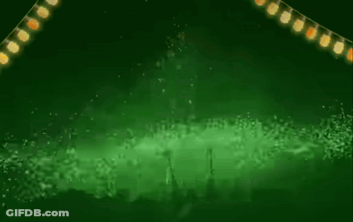 A Green Background With The Words Desde Septiembre Se In Yellow Letters GIF