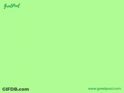 A Green Background With The Words " Good Luck & Goodbye " GIF