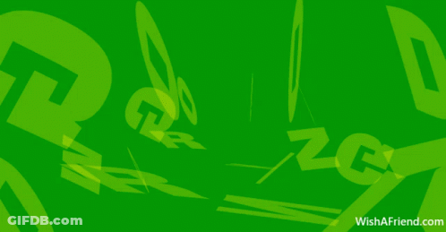 A Green Background With The Words Good Morning Written In Yellow GIF