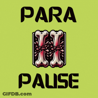 A Green Background With The Words Para Ii Pause GIF