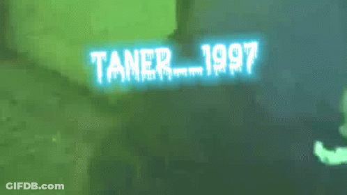 Taner 1997 Present Text On Green Background GIF