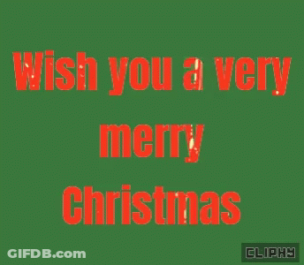 A Green Background With The Words " Wish You A Very Merry Christmas " GIF