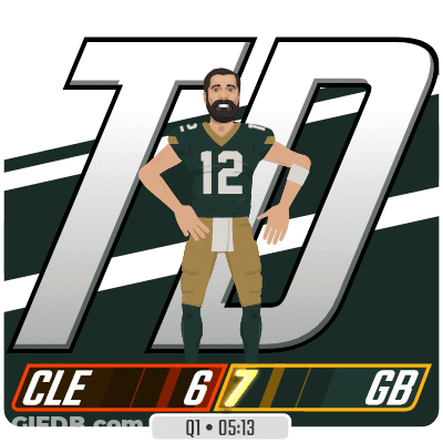 A Green Bay Packers Player With The Number 12 On Their Jersey GIF