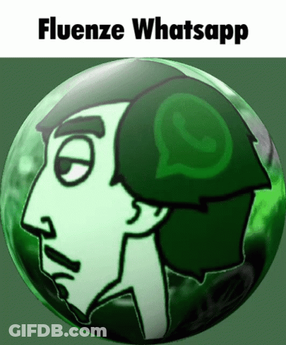 A Green Button With A Man 'S Face And A Whatsapp Icon On It GIF