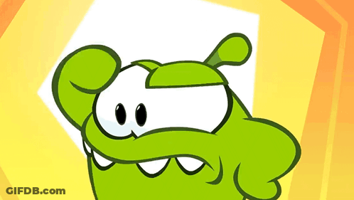 A Green Cartoon Character Is Covering His Face With His Hands GIF