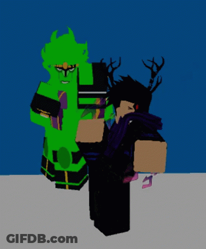 A Green Cartoon Character Is Standing Next To A Black Character GIF
