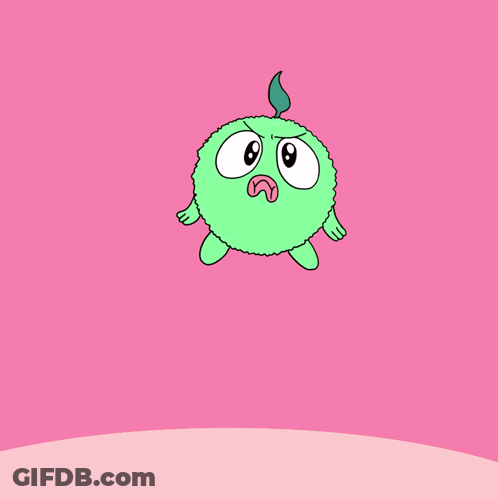 A Green Cartoon Character With An Angry Face GIF