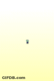 A Green Cartoon Character With Big Eyes And A Smile On His Face GIF