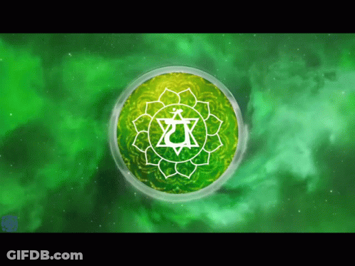 A Green Circle With A White Symbol On It GIF