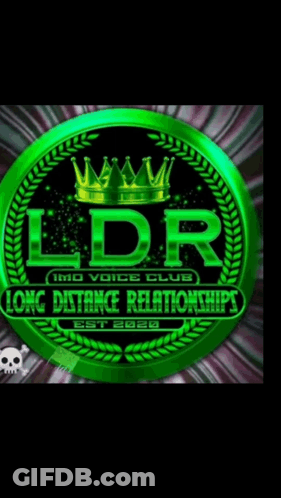 A Green Circle With The Words Long Distance Relationships Written On It GIF