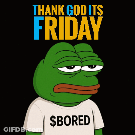 A Green Frog Wearing A Shirt That Says $ Bored GIF