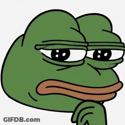 A Green Frog With Big Eyes And A Brown Nose GIF