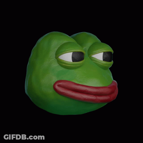 Green Frog With Red Lips Smoking Sunglasses GIF