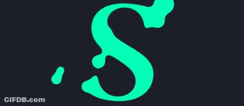 A Green Letter S On A Black Background With A Circle In The Middle GIF
