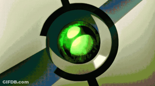 A Green Object In A Circle With A Blue Stripe GIF
