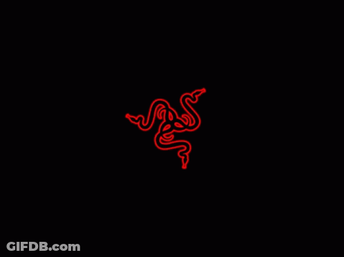 A Green Snake On A Black Background That Looks Like A Neon Sign . GIF