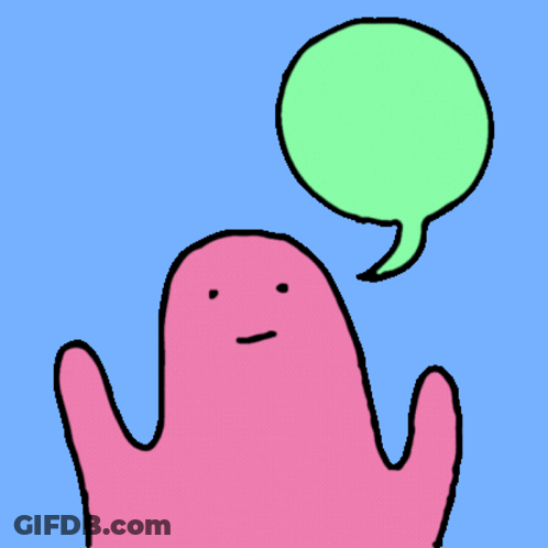 A Green Speech Bubble That Says Oh No GIF