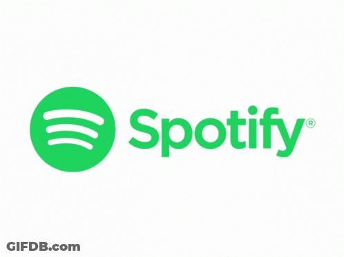 A Green Spotify Logo With A White Outline On A White Background GIF