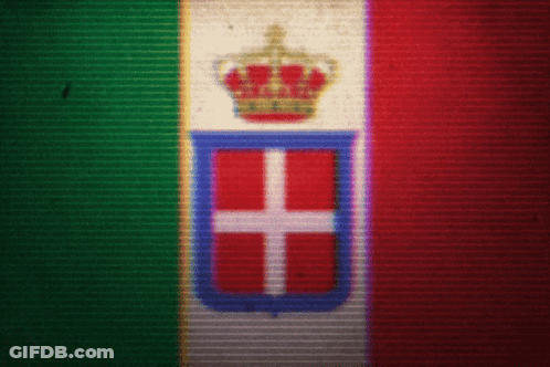 A Green White And Red Flag With A Cross And Crown On It GIF